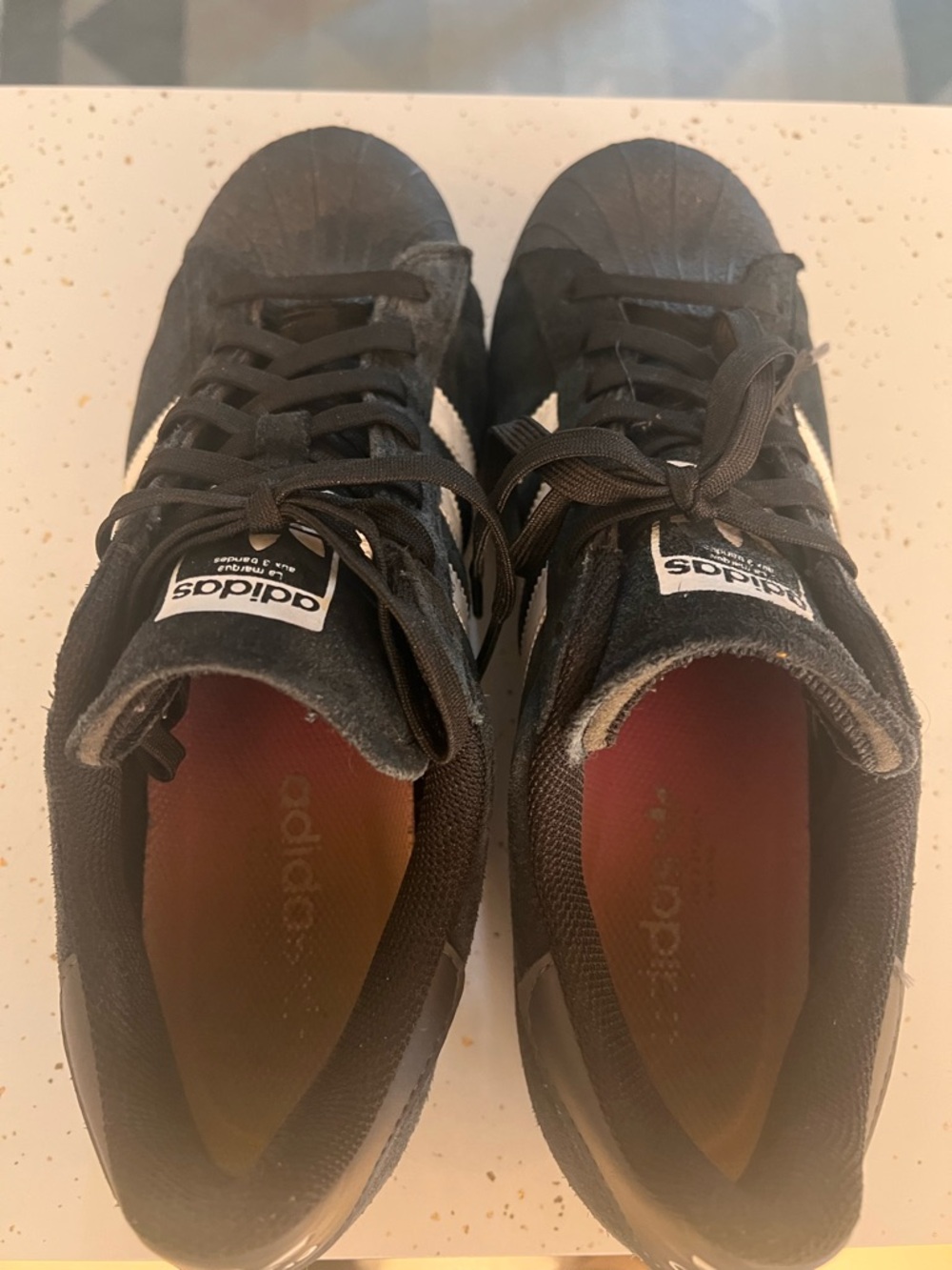adidas Superstar ADV Black & White Suede Sneakers - Picture 6 of 6